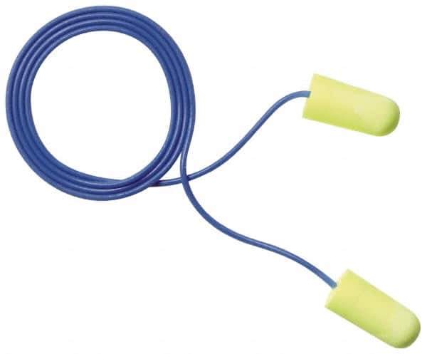 3M - Metal Detectable, Disposable, Corded, 32 dB Earplugs - Yellow, 200 Pairs - Eagle Tool & Supply