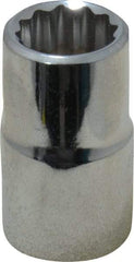 Proto - 1/2" Drive, Standard Hand Socket - 12 Points, 1-1/2" OAL, Chrome Finish - Eagle Tool & Supply