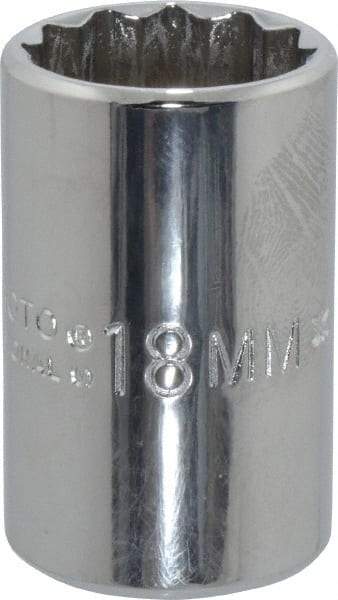 Proto - 1/2" Drive, Standard Hand Socket - 12 Points, 1-1/2" OAL, Chrome Finish - Eagle Tool & Supply