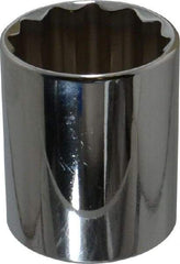 Proto - 1/2" Drive, Standard Hand Socket - 12 Points, 1-25/32" OAL, Chrome Finish - Eagle Tool & Supply