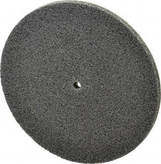 3M - 5" Diam, 1/4" Face Width, 1/4" Center Hole, Fine Grade, Silicon Carbide Deburring Wheel - Unitized, Soft Density 3 Grade, 6,000 RPM - Eagle Tool & Supply