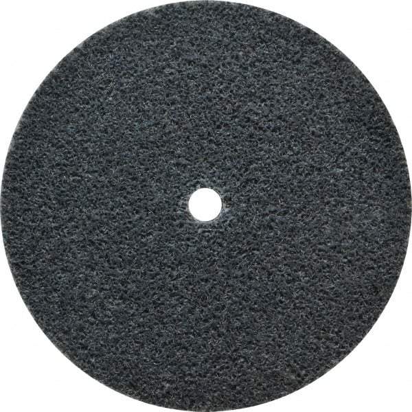 3M - 3" Diam, 1/4" Face Width, 1/4" Center Hole, Fine Grade, Silicon Carbide Deburring Wheel - Unitized, Soft Density 3 Grade, 12,100 RPM - Eagle Tool & Supply