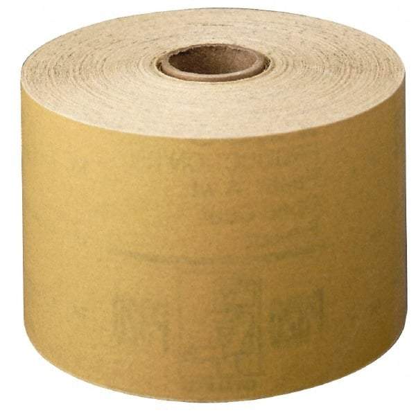 3M - 6" Diam, 400 Grit Aluminum Oxide Adhesive PSA Disc - Extra Fine Grade, Gold, A Weighted Backing, Flexible, Use with Random Orbital Sanders - Eagle Tool & Supply