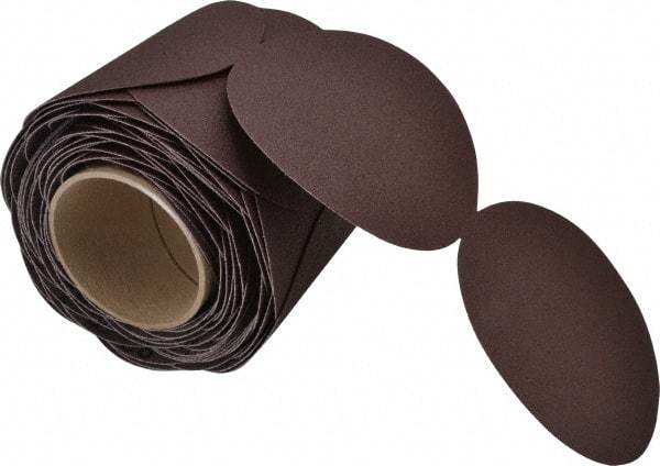 3M - 5" Diam, 80 Grit Aluminum Oxide Adhesive PSA Disc - Medium Grade, X Weighted Cloth Backing, For Bench Top Motors, Random Orbital Sanders - Eagle Tool & Supply
