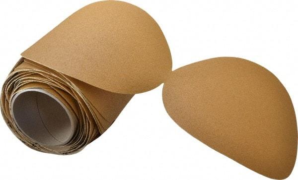 3M - 8" Diam, 80 Grit Aluminum Oxide Adhesive PSA Disc - Medium Grade, Gold, F Weighted Backing, Flexible, Use with Random Orbital Sanders - Eagle Tool & Supply