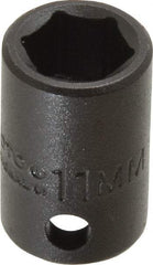 Proto - 3/8" Drive 11mm Standard Impact Socket - 6 Points, 1-1/32" OAL - Eagle Tool & Supply