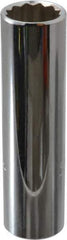 Proto - 1/2" Drive, Deep Hand Socket - 12 Points, 3-1/4" OAL, Chrome Finish - Eagle Tool & Supply