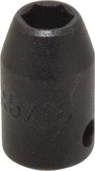 Proto - 3/8" Drive 5/16" Standard Impact Socket - 6 Points, 1-3/32" OAL - Eagle Tool & Supply