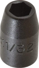 Proto - 3/8" Drive 11/32" Standard Impact Socket - 6 Points, 1-3/32" OAL - Eagle Tool & Supply