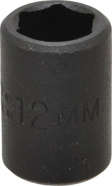 Proto - 3/8" Drive 3/8" Standard Impact Socket - 6 Points, 1-3/32" OAL - Eagle Tool & Supply