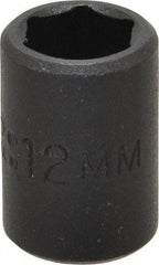 Proto - 3/8" Drive 3/8" Standard Impact Socket - 6 Points, 1-3/32" OAL - Eagle Tool & Supply