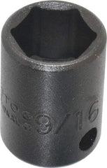 Proto - 3/8" Drive 9/16" Standard Impact Socket - 6 Points, 1-3/32" OAL - Eagle Tool & Supply