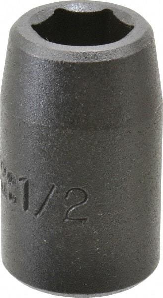 Proto - 1/2" Drive 1/2" Standard Impact Socket - 6 Points, 1-1/2" OAL - Eagle Tool & Supply