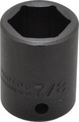 Proto - 1/2" Drive 7/8" Standard Impact Socket - 6 Points, 1-5/8" OAL - Eagle Tool & Supply