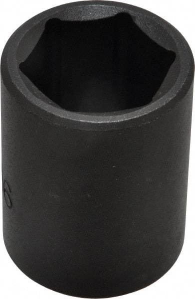 Proto - 1/2" Drive 15/16" Standard Impact Socket - 6 Points, 1-3/4" OAL - Eagle Tool & Supply
