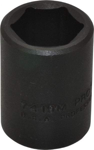 Proto - 1/2" Drive 19mm Standard Impact Socket - 6 Points, 1-1/2" OAL - Eagle Tool & Supply