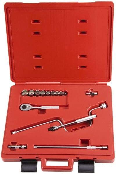 Proto - 15 Piece 3/8" Drive Socket Set - 12 Points, 3/8" to 7/8" Range, Inch Measurement Standard - Eagle Tool & Supply