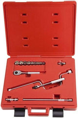 Proto - 15 Piece 3/8" Drive Socket Set - 12 Points, 3/8" to 7/8" Range, Inch Measurement Standard - Eagle Tool & Supply