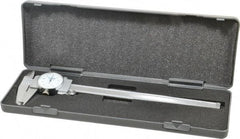 Fowler - 0" to 8" Range, 0.001" Graduation, 0.1" per Revolution, Dial Caliper - White Face, 1.96" Jaw Length - Eagle Tool & Supply