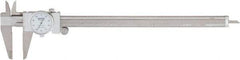 Fowler - 0" to 12" Range, 0.001" Graduation, 0.1" per Revolution, Dial Caliper - White Face, 2.35" Jaw Length - Eagle Tool & Supply