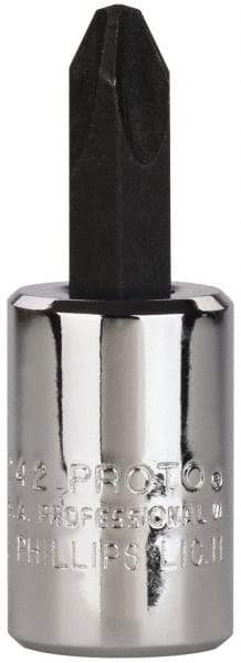 Proto - Screwdriver & Drag Link Sockets Type: Phillips Screwdriver Socket Drive Size (Inch): 3/8 - Eagle Tool & Supply