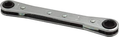 Proto - 1/4" x 5/16" 6 Point Ratcheting Box Wrench - Double End, 4-9/32" OAL, Steel - Eagle Tool & Supply