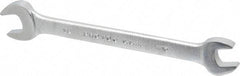 Proto - 7/16" x 1/2" Standard Open End Wrench - 6-3/8" OAL, Double End, Satin Finish, 15° Head Angle - Eagle Tool & Supply