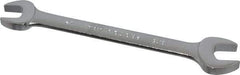 Proto - 1/2" x 9/16" Standard Open End Wrench - 7" OAL, Double End, Satin Finish, 15° Head Angle - Eagle Tool & Supply