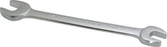 Proto - 9/16" x 5/8" Standard Open End Wrench - 7-5/8" OAL, Double End, Satin Finish, 15° Head Angle - Eagle Tool & Supply