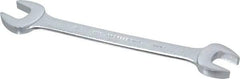 Proto - 11/16" x 3/4" Standard Open End Wrench - 8-7/8" OAL, Double End, Satin Finish, 15° Head Angle - Eagle Tool & Supply