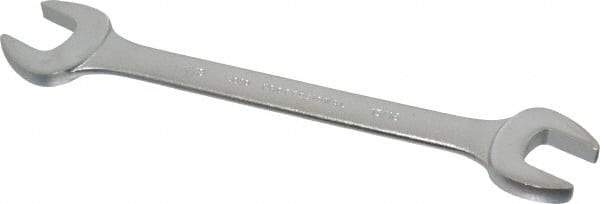 Proto - 13/16" x 7/8" Standard Open End Wrench - 10-1/8" OAL, Double End, Satin Finish, 15° Head Angle - Eagle Tool & Supply