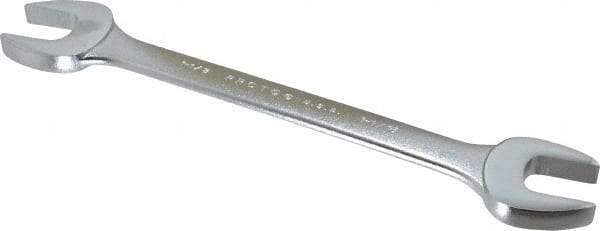 Proto - 1-1/16" x 1-1/8" Standard Open End Wrench - 12-5/8" OAL, Double End, Satin Finish, 15° Head Angle - Eagle Tool & Supply