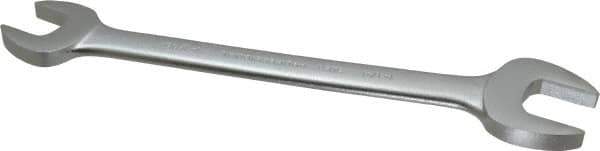 Proto - 1-1/16" x 1-1/4" Standard Open End Wrench - 13-9/16" OAL, Double End, Satin Finish, 15° Head Angle - Eagle Tool & Supply