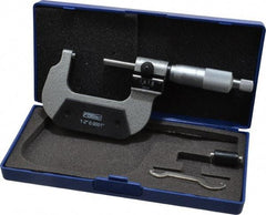 Fowler - 1 to 2" Range, 0.0001" Graduation, Mechanical Outside Micrometer - Ratchet Stop Thimble, Accurate to 0.00016", Digital Counter - Eagle Tool & Supply