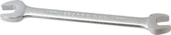 Proto - 10mm x 11mm Standard Open End Wrench - 5-3/4" OAL, Double End, Satin Finish, 15° Head Angle - Eagle Tool & Supply