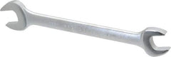 Proto - 18mm x 19mm Standard Open End Wrench - 8-27/32" OAL, Double End, Satin Finish, 15° Head Angle - Eagle Tool & Supply