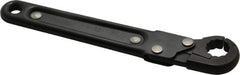 Proto - 7/16", Black Finish, Ratcheting Flare Nut Wrench - 12 Points, 5-7/16" OAL, Steel, Single End Head - Eagle Tool & Supply