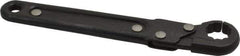 Proto - 1/2", Black Finish, Ratcheting Flare Nut Wrench - 12 Points, 5-7/16" OAL, Steel, Single End Head - Eagle Tool & Supply