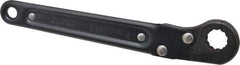 Proto - 9/16", Black Finish, Ratcheting Flare Nut Wrench - 12 Points, 7-1/4" OAL, Steel, Single End Head - Eagle Tool & Supply