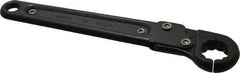 Proto - 11/16", Black Finish, Ratcheting Flare Nut Wrench - 12 Points, 7-1/4" OAL, Steel, Single End Head - Eagle Tool & Supply