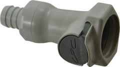 CPC Colder Products - Polypropylene Push-to-Connect Tube Female Connector - 60 Max psi, 1/2" Inside Diam, Gray - Eagle Tool & Supply