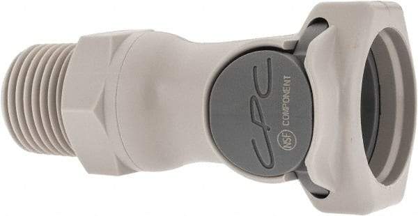 CPC Colder Products - 1/2" Outside Diam, 1/2 NPT, Polypropylene Push-to-Connect Tube Female Connector - 60 Max psi, Gray - Eagle Tool & Supply