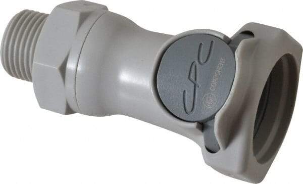 CPC Colder Products - 3/8" Outside Diam, 3/8 NPT, Polypropylene Push-to-Connect Tube Female Connector - 60 Max psi, Gray - Eagle Tool & Supply