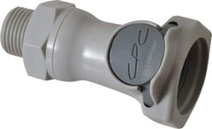 CPC Colder Products - 3/8" Outside Diam, 3/8 NPT, Polypropylene Push-to-Connect Tube Female Connector - 60 Max psi, Gray - Eagle Tool & Supply