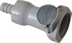 CPC Colder Products - Polypropylene Push-to-Connect Tube Female Connector - 60 Max psi, 3/8" Inside Diam, Gray - Eagle Tool & Supply