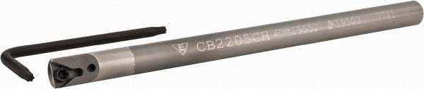 Everede Tool - 0.3" Min Bore Diam, 4" OAL, 1/4" Shank Diam, Indexable Boring Bar - TDA Insert, Screw Holding Method - Eagle Tool & Supply