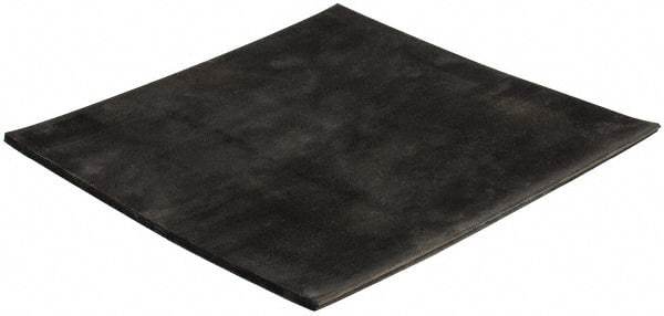 Made in USA - 12" Long, 12" Wide, 1/4" Thick, Neoprene Rubber Foam Sheet - 45 to 55 Durometer, Black, -20 to 180°F, 1,000 psi Tensile Strength, Adhesive Backing, Stock Length - Eagle Tool & Supply