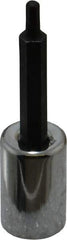 Proto - 3/8" Drive, 1/8" Hex Bit Socket - 2-23/32" OAL, 1-5/8" Bit Length - Eagle Tool & Supply