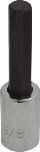 Proto - 3/8" Drive, 3/8" Hex Bit Socket - 2-23/32" OAL, 1-5/8" Bit Length - Eagle Tool & Supply