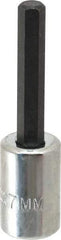 Proto - 3/8" Drive, 7mm Hex Bit Socket - 2-5/8" OAL, 1-5/8" Bit Length - Eagle Tool & Supply